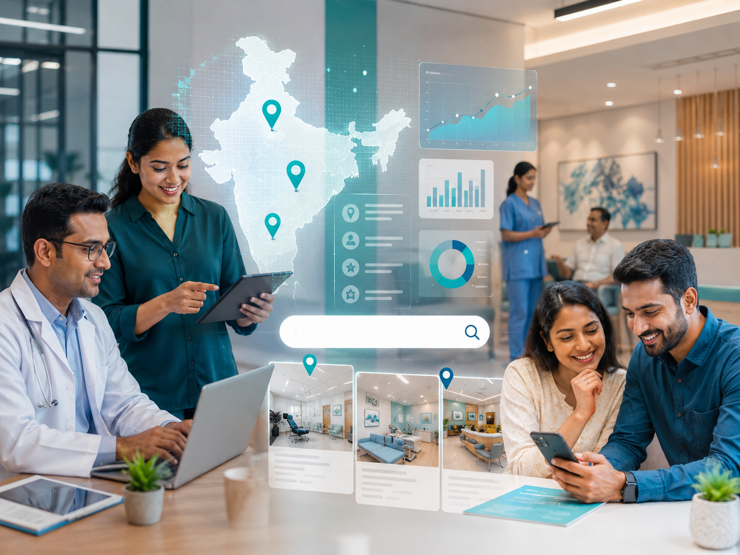 Healthcare marketing analytics and lead tracking dashboard