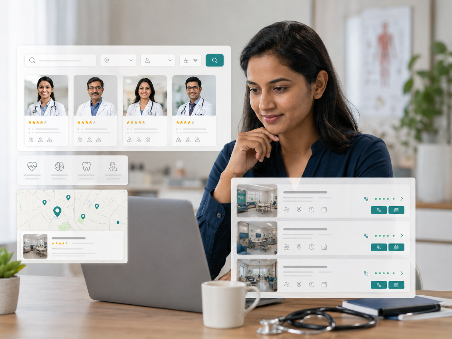 Local SEO location pages and healthcare service discovery