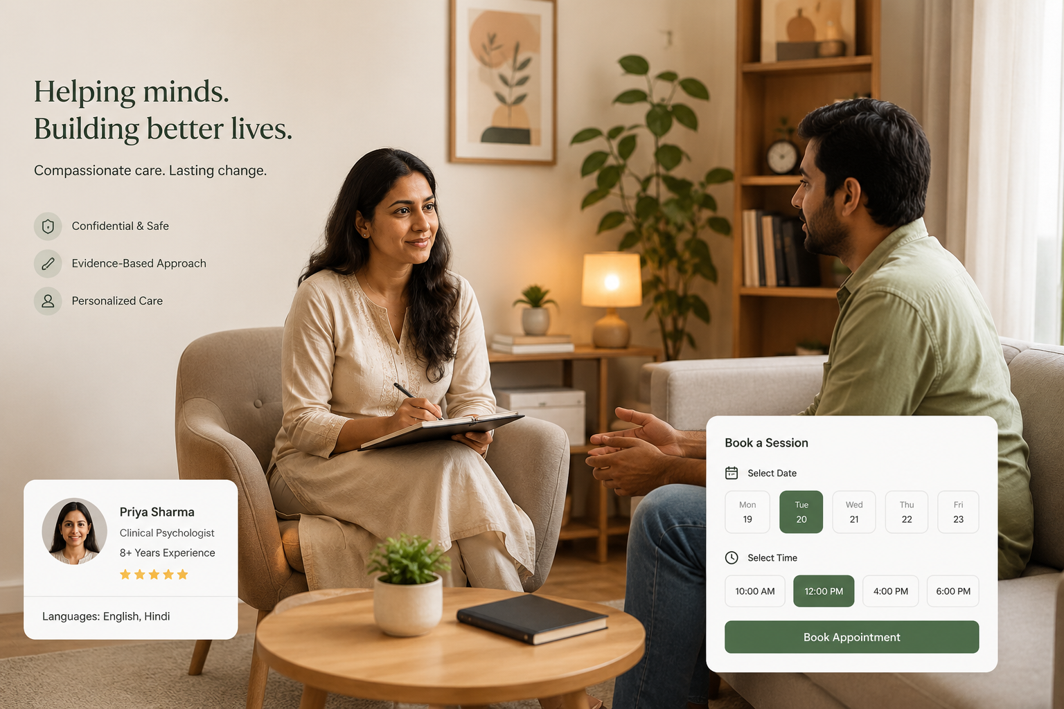Therapist and mental wellness clinic SEO